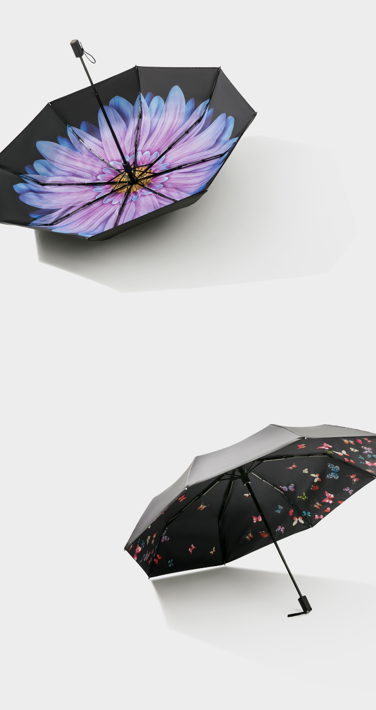 banana防嗮伞 banana小黑伞双层遮阳防晒防紫外线黑胶太阳伞女晴雨伞