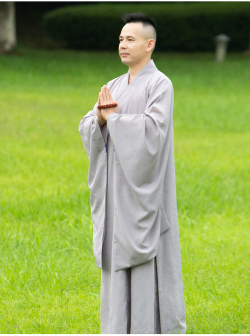 足够前新台麻纱海青居士服僧服多丽丝四季男女款袈裟寺院拜佛打坐服