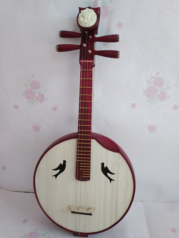 中阮乐器演奏花梨木中阮红木直头阮演奏级电声阮弹拨大阮小阮 特制