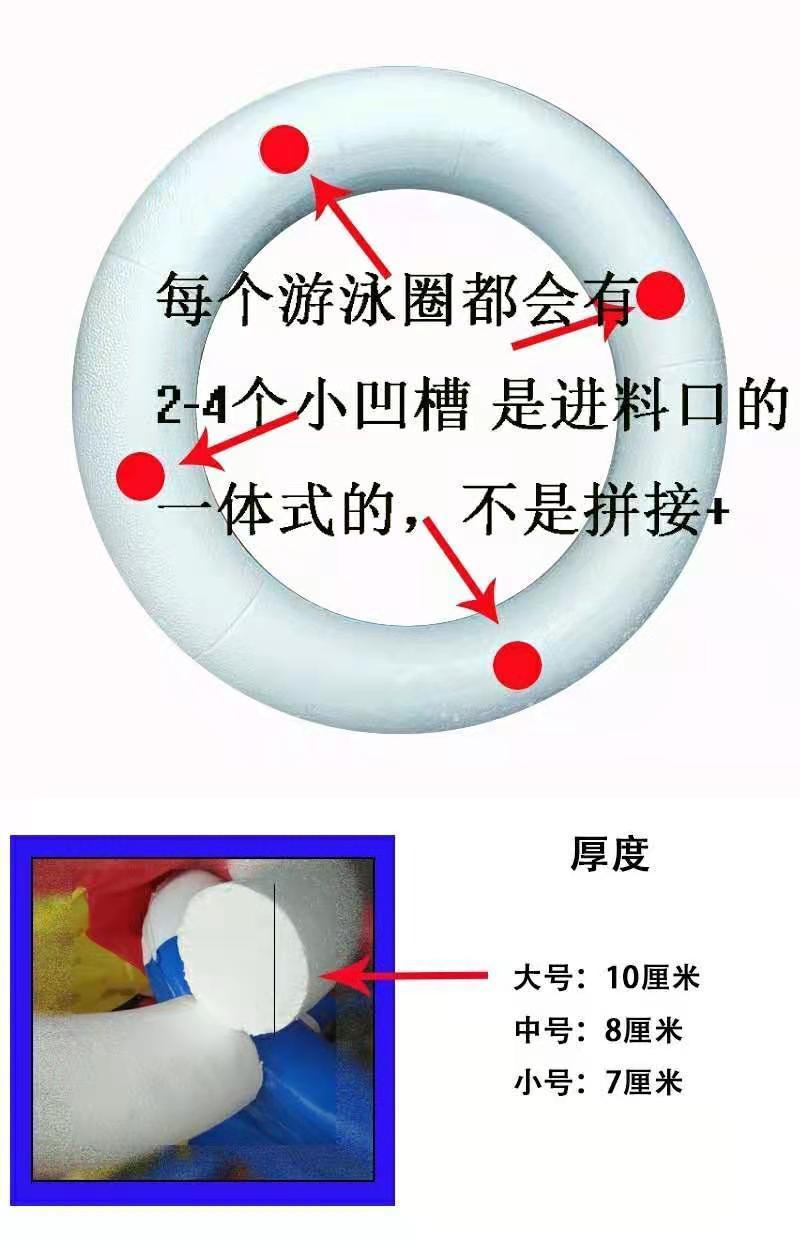 实心泡沫游泳圈救生圈浮圈训练圈免充气腋下圈游泳圈成人大号65斤160