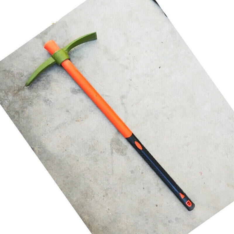 小锄头户外全钢纯钢挖树桩工具盆景小洋镐军工镐锰钢大号羊搞镐斧pvc