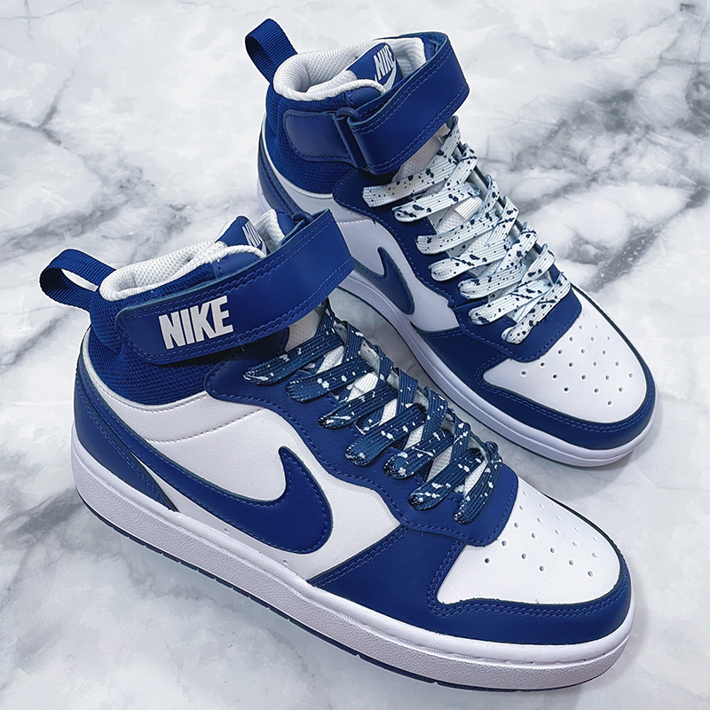 适配耐克midnike小黑曜石蓝白泼墨鸳鸯鞋带xxxf蓝白鸳鸯泼墨鞋带120cm