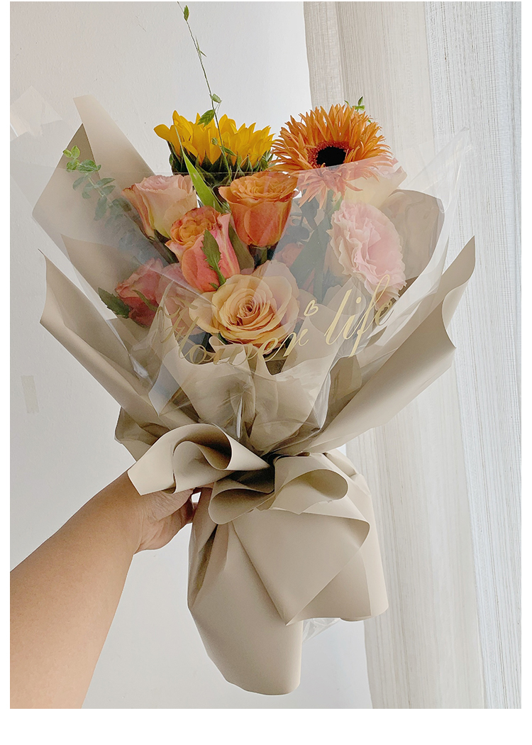 新款防水欧雅纸花包装纸纯色纸花束礼品包装韩素纸花店包装材料 钻石