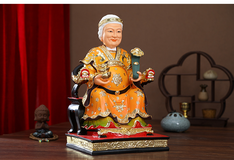 60供奉土地公土地婆神像摆件福德正君地主财神土地爷土地奶佛像19寸