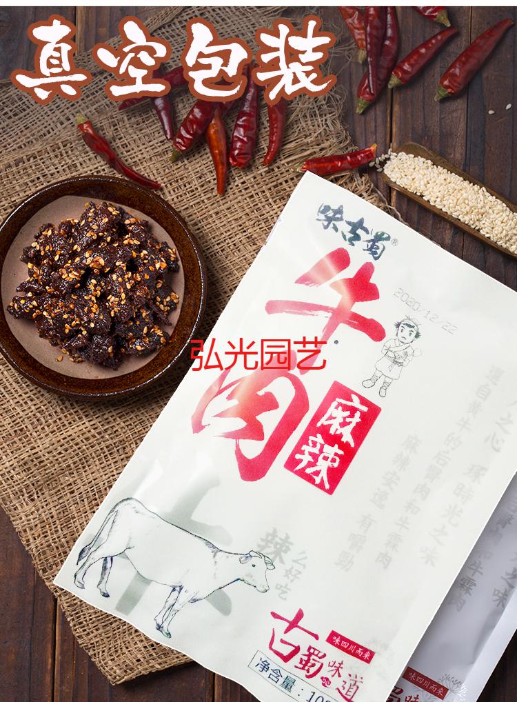 古蜀麻辣牛肉干香辣袋装四川特产手工自制零食小包装100g*2袋 麻辣味