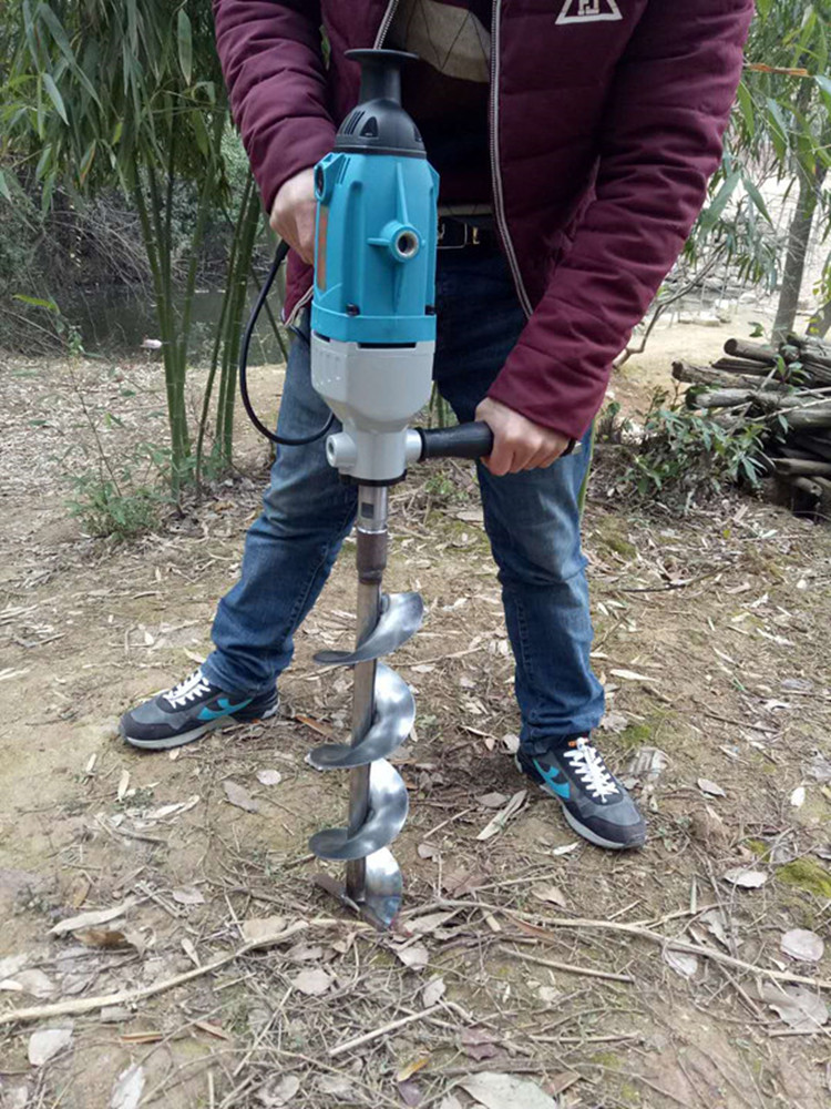 大功率电动地钻机挖坑机打孔机大棚果树施肥葡萄猕猴桃钻洞种植机单个