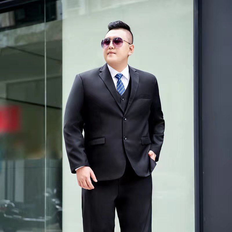 蜜丹丽男装胖子西装男士加肥加大码西装男士外套胖子商务西服结婚礼服