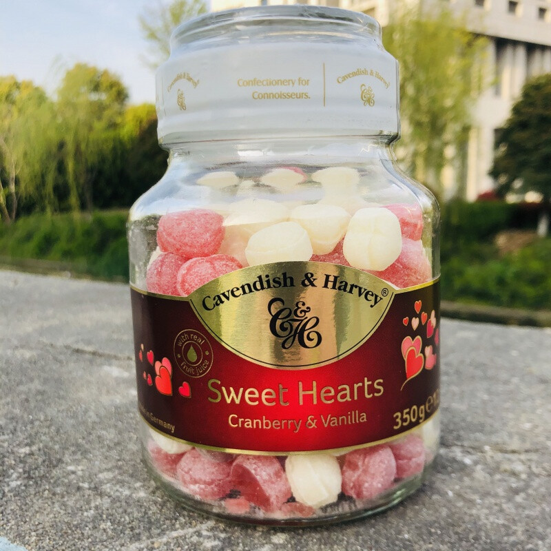 cavendishharveymixedfruit德国进口嘉云糖玻璃瓶300g热带杂果