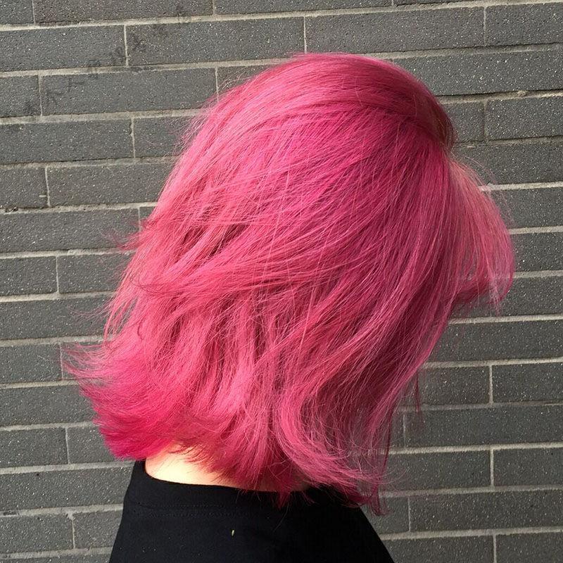 新款2021粉棕色染发剂男女自己在家染头发杏粉色 粉棕色(7度底色拍)