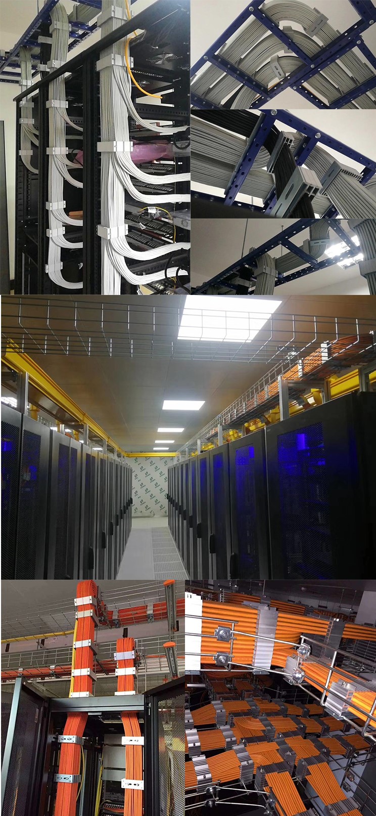 网络铝合金固线器综合布线排线器网格桥架理线器机房网线布线5mm12