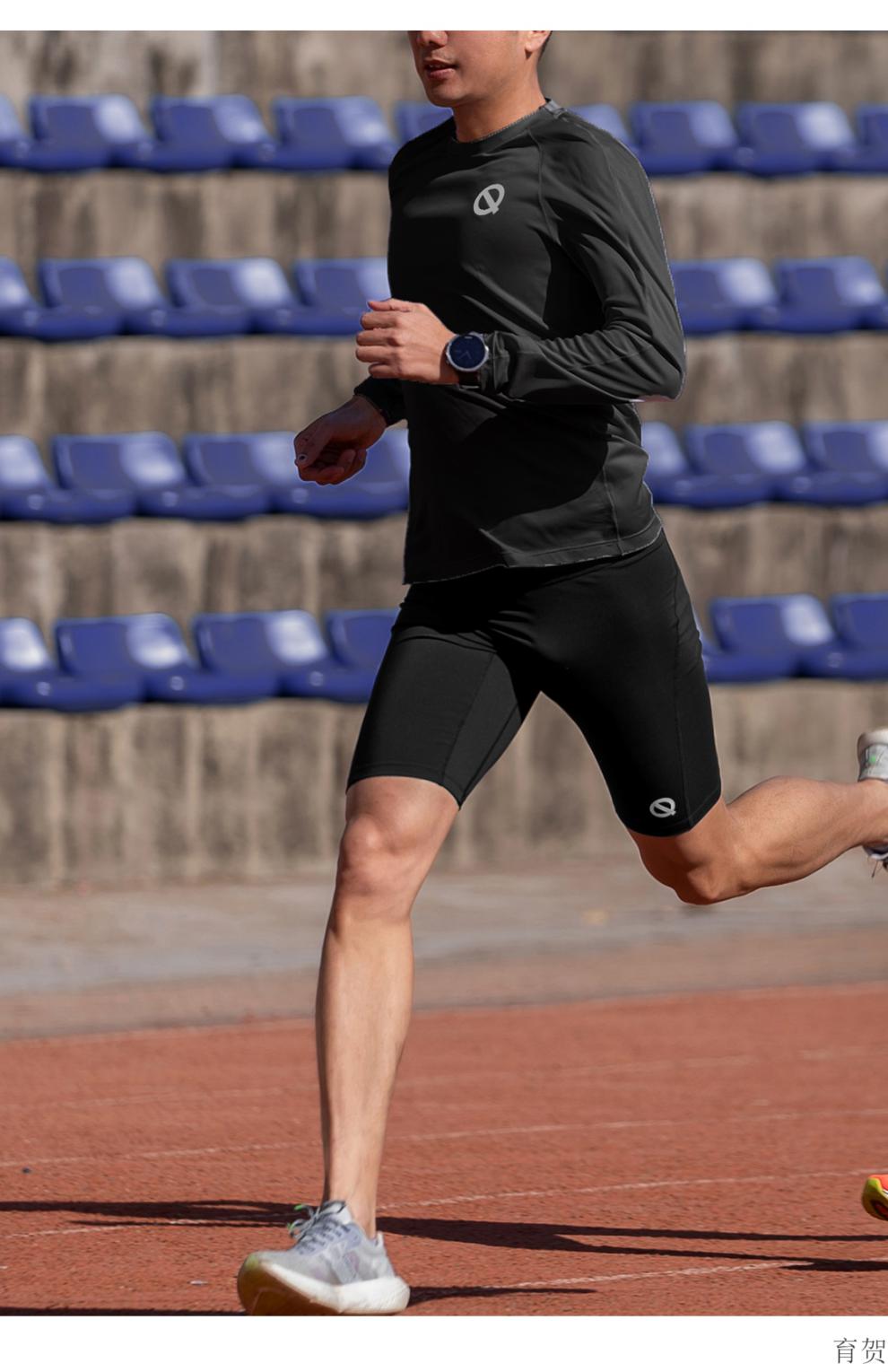 轻功体育qinkung轻功 男款日常跑步长·袖 黑色 s【图片 价格 品牌