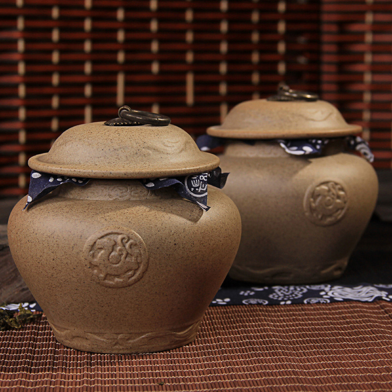 仿真柿子茶叶罐柿柿如意桔色小号罐子密封罐陶瓷茶罐陶罐定制好柿会