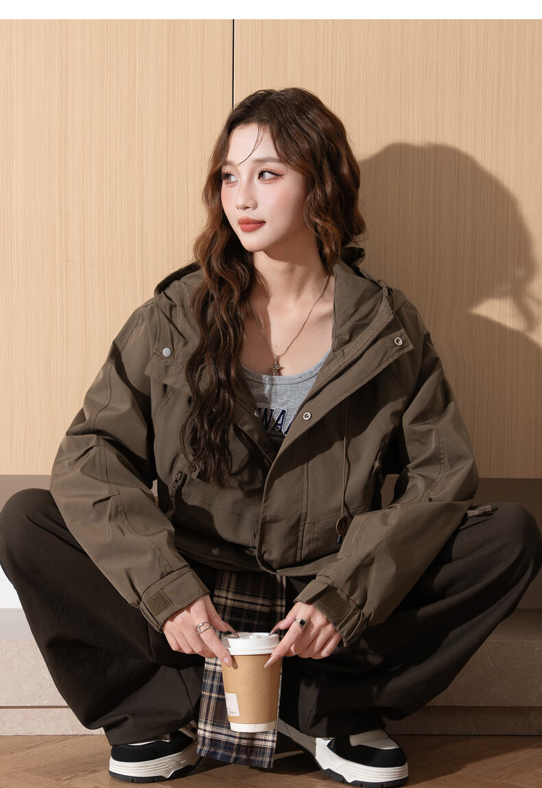 TonLion 2026 Spring Autumn Women's Jacket Casual High-End Fashion Hooded Coat Ins Style 28