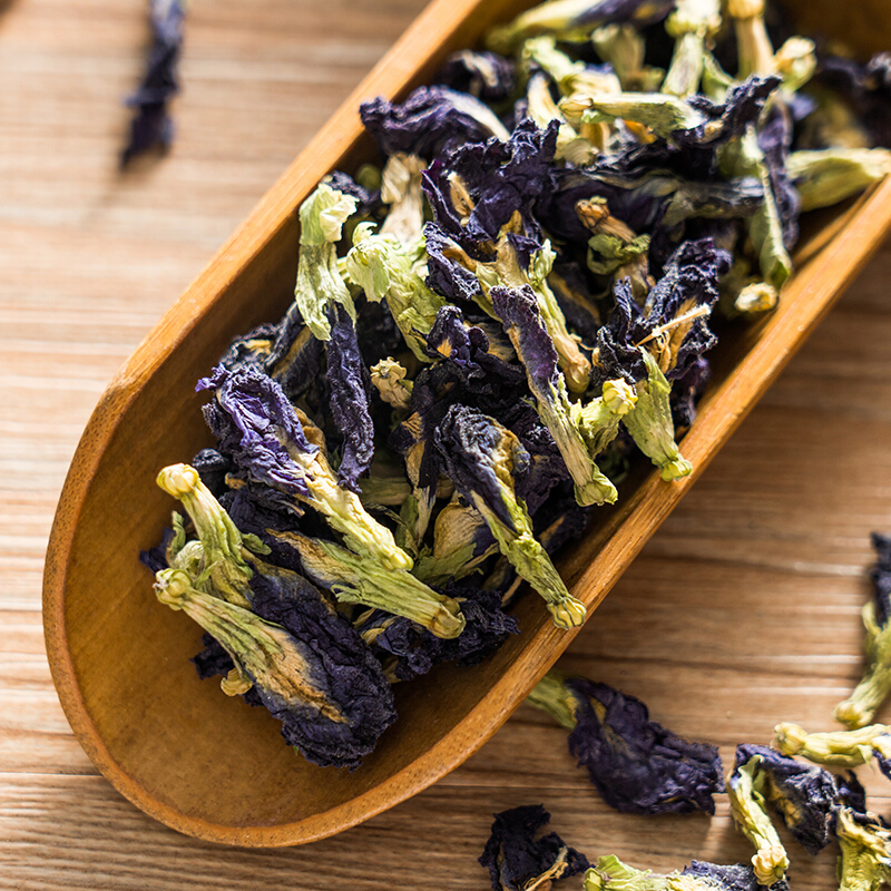 蝶豆花500g干花蓝蝴蝶花茶烘焙粉食用水果茶干蝶豆花