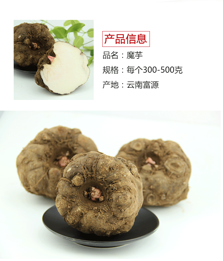 新鲜魔芋现挖大个生魔芋新鲜10斤魔芋头魔芋豆腐 1500g【图片 价格