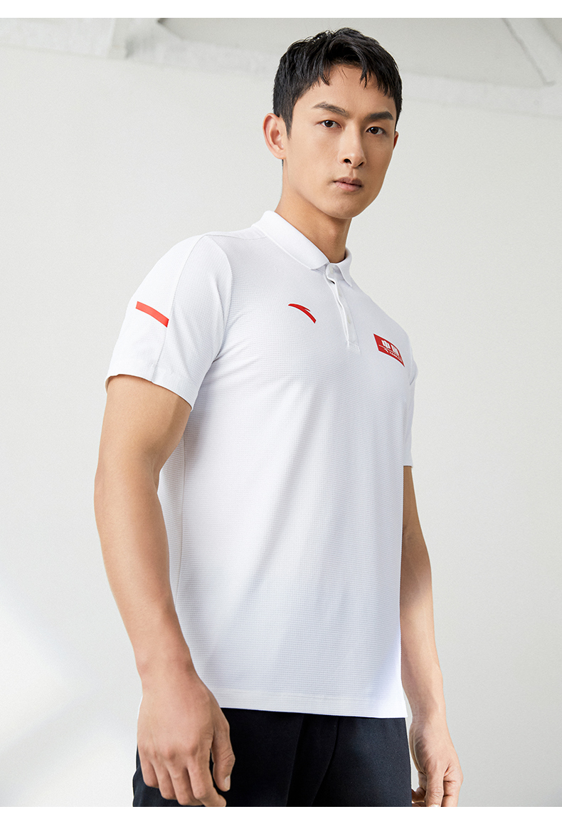 安踏商务男士短袖polo衫2022夏季新款中国透气翻领t恤男152227175官方
