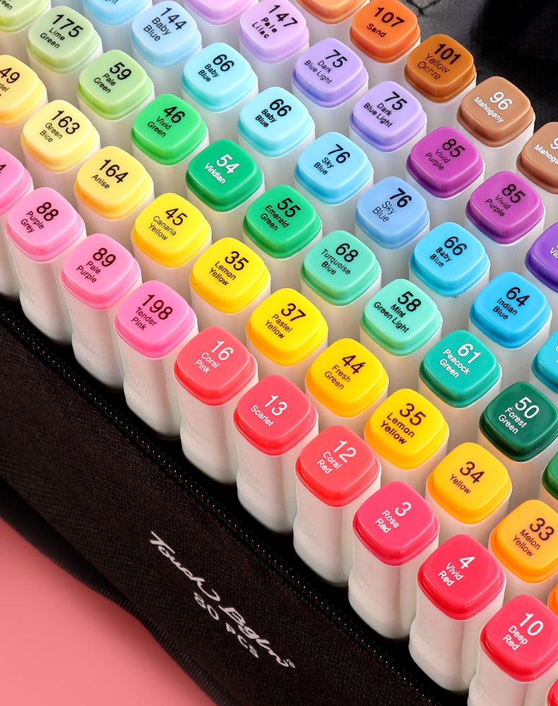 马克笔套装马克彩笔马克笔262色全套水彩笔套装马赛笔旭泽魔力黑杆