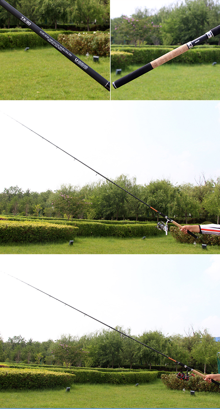 稚曲星 飞德竿欧式远投三稍飞德竿碳素直柄路亚竿3.6米3.9米4.