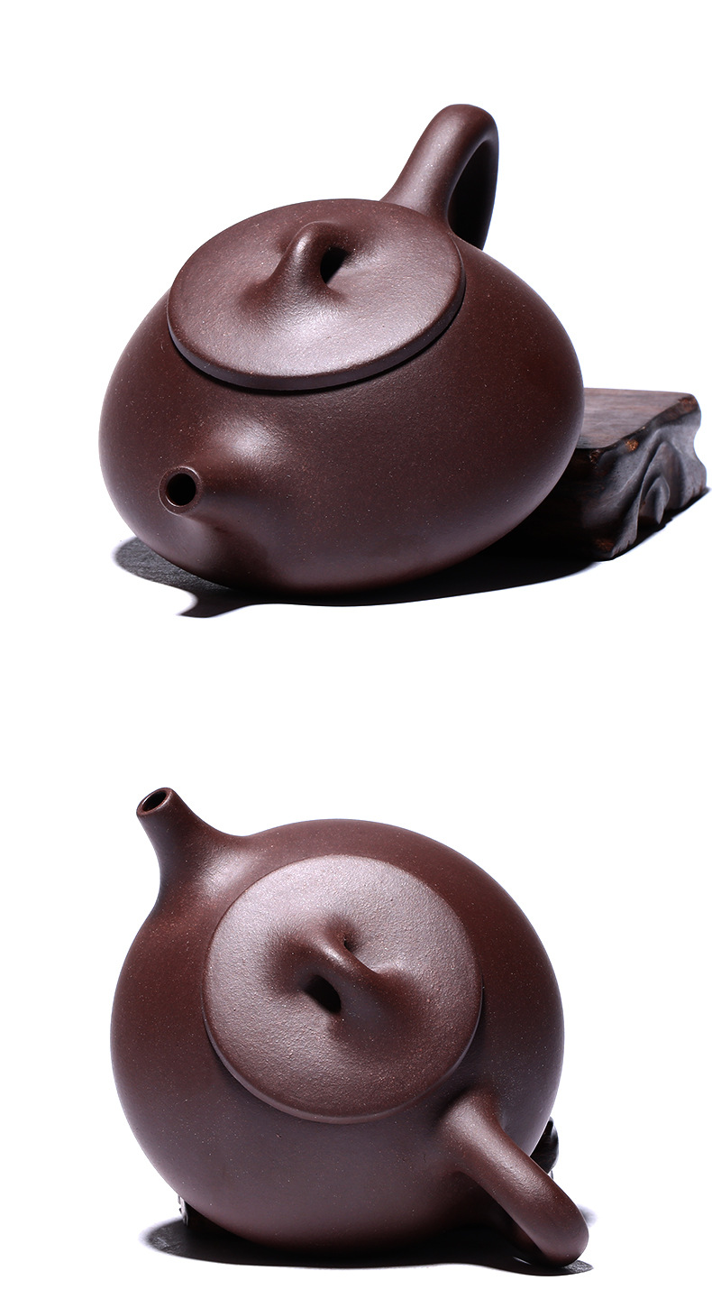 王国望宜兴紫砂壶原矿紫泥石瓢纯全手工茶壶茶具礼品紫泥景舟石瓢张治