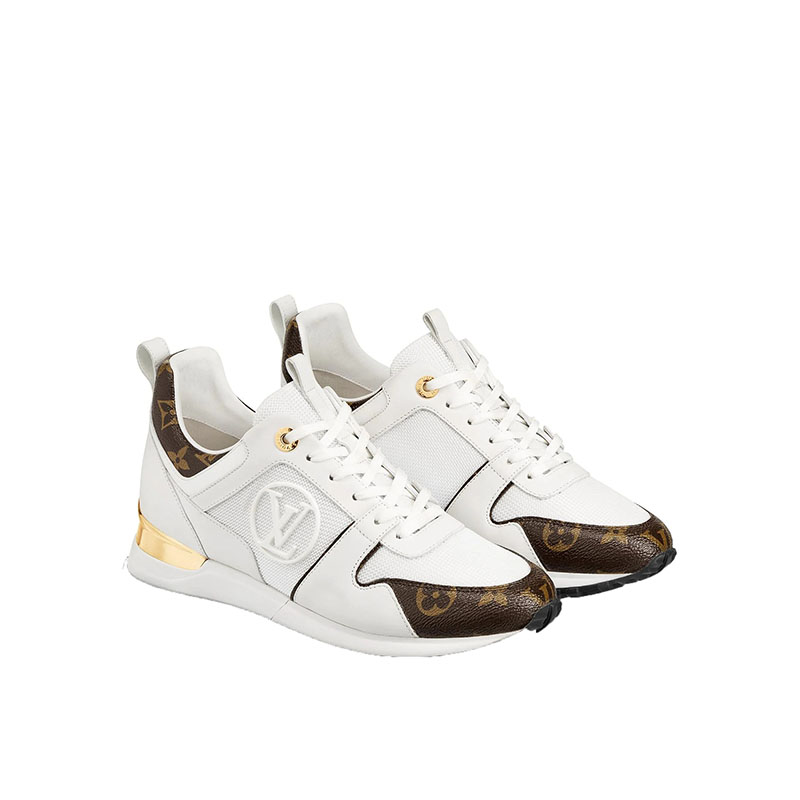 louisvuitton路易威登女鞋运动鞋白色小牛皮金属铭牌lv标识时尚休闲