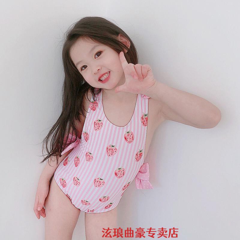 泫琅儿童泳衣女童女童泳衣女童泳装小女孩儿童泳衣女小公主女童连体
