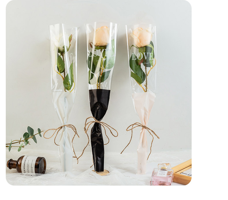 单支花束包装袋透明印字玫瑰康乃馨包装网红礼品单枝袋子鲜花包装diy