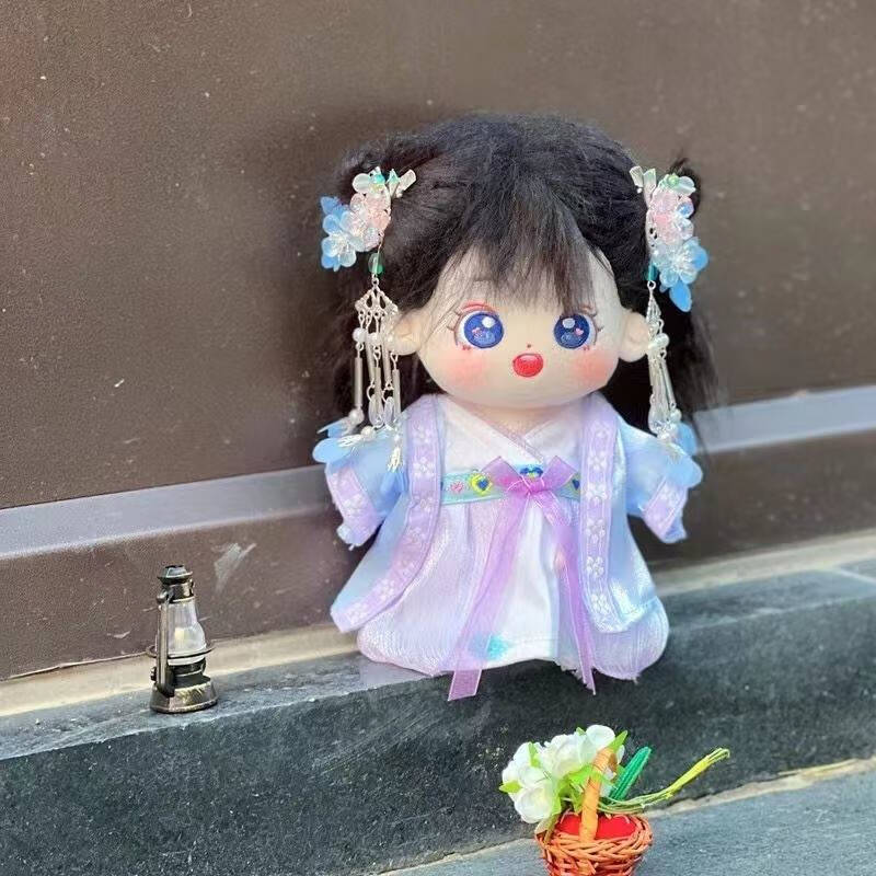 娃娃娃衣女娃20厘米的衣服可爱便宜公仔古装娃衣汉服换装棉花娃娃便宜