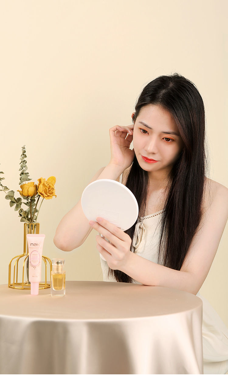 可手持化妆镜手柄镜子学生少女台式随手随身镜梳妆镜美妆镜便携式手持