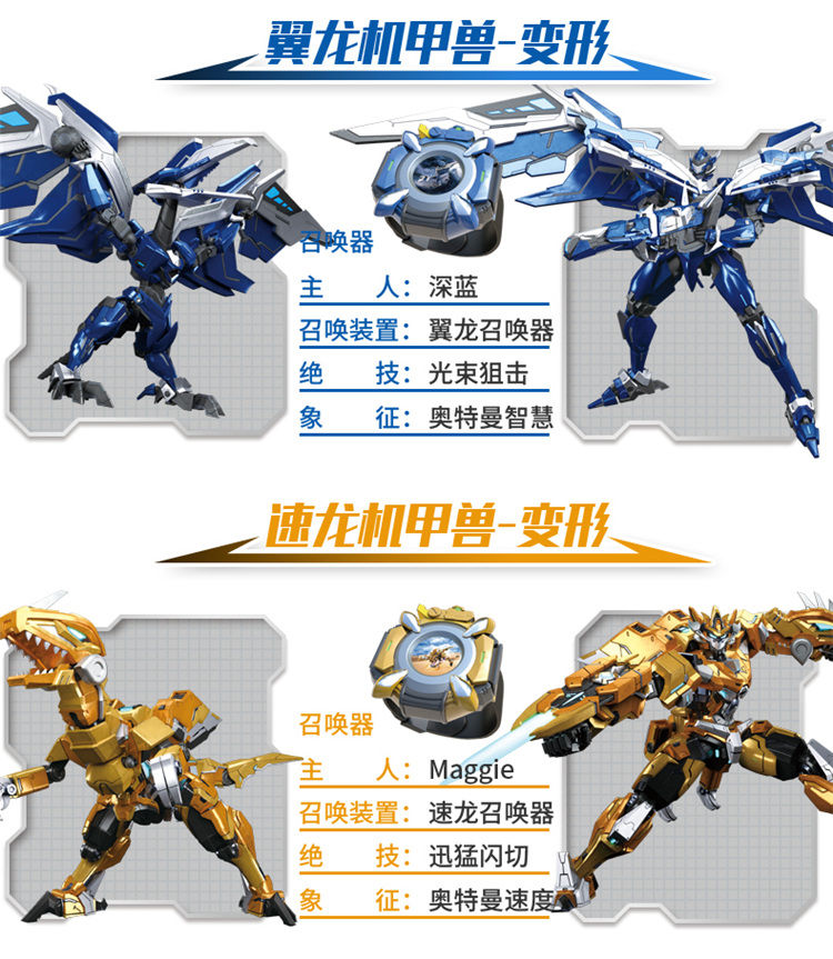 崛起玩具暴龙机械兽战士男孩金刚5变形机甲恐龙变形系列速龙机械兽x