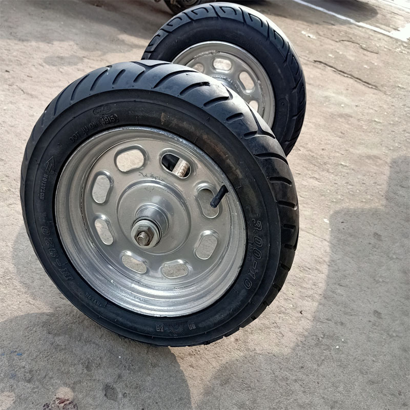 拉货车老虎车车轮子两轮轮胎带轴手拉车小推车充气轮子 6【图片 价格