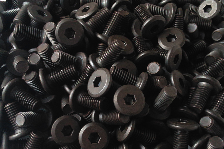 黑色 倒边内六角大头螺丝 家具头内六角螺栓 平头螺杆m8*12-100mm m8*