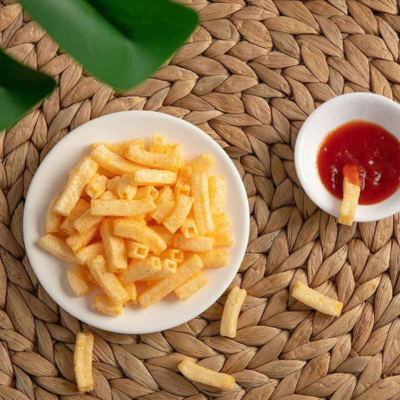 喜洋洋熊出没儿童休闲零食香脆原味膨化食品真脆薯条 【熊出没牛肉味