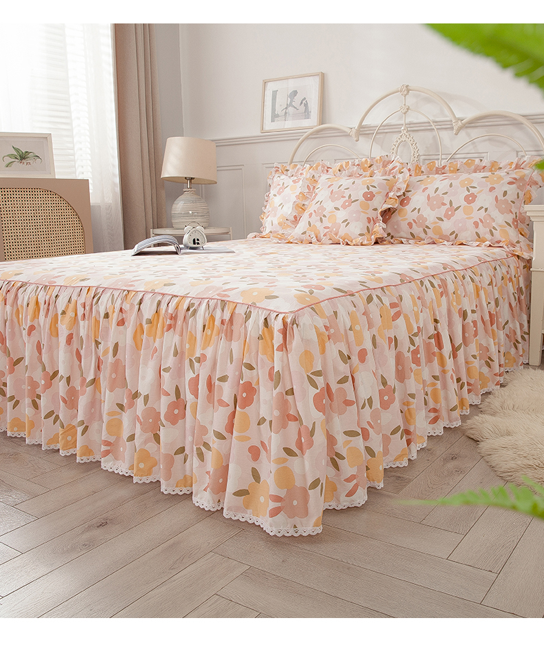 满园芳华-蓝 180x200 45cm【单件床裙】【图片 价格 品牌 报价】-京