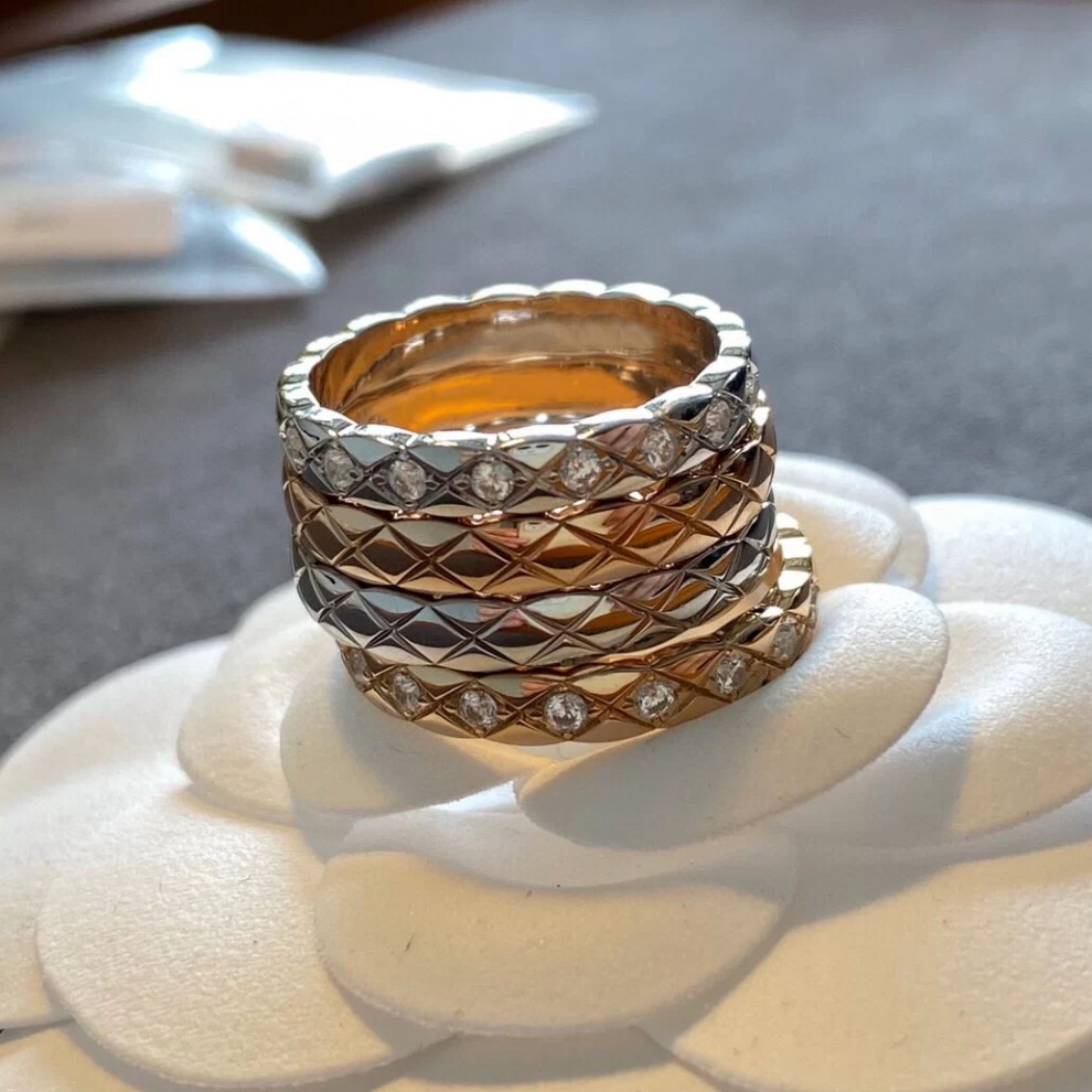 摘星圣手菱格戒指925银窄细格纹指环叠戴简约食指尾戒男女钻戒肖战