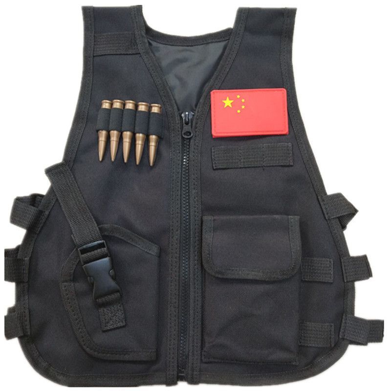 防弹衣幼儿园表演服儿童仿真玩具马甲战术背心防弹衣套装演出服迷彩