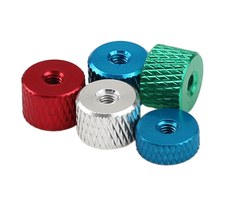 m3m4铝合金手拧螺母平面圆桶手紧滚花螺帽微调手旋扭水冷电脑diym4d