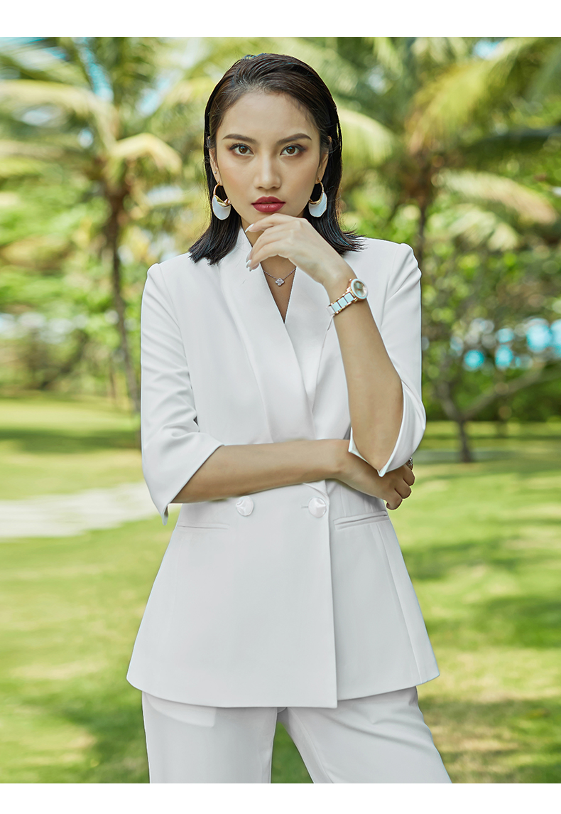 法曼努高端职业装套装女时尚气质2020夏季新款修身显瘦女神范正装