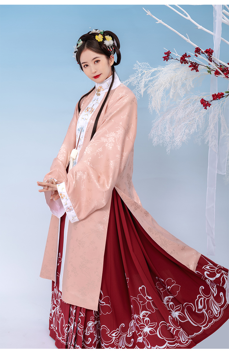 【清瑶】如梦霓裳原创汉服女立领长衫绣花马面裙中国风中国风春季款