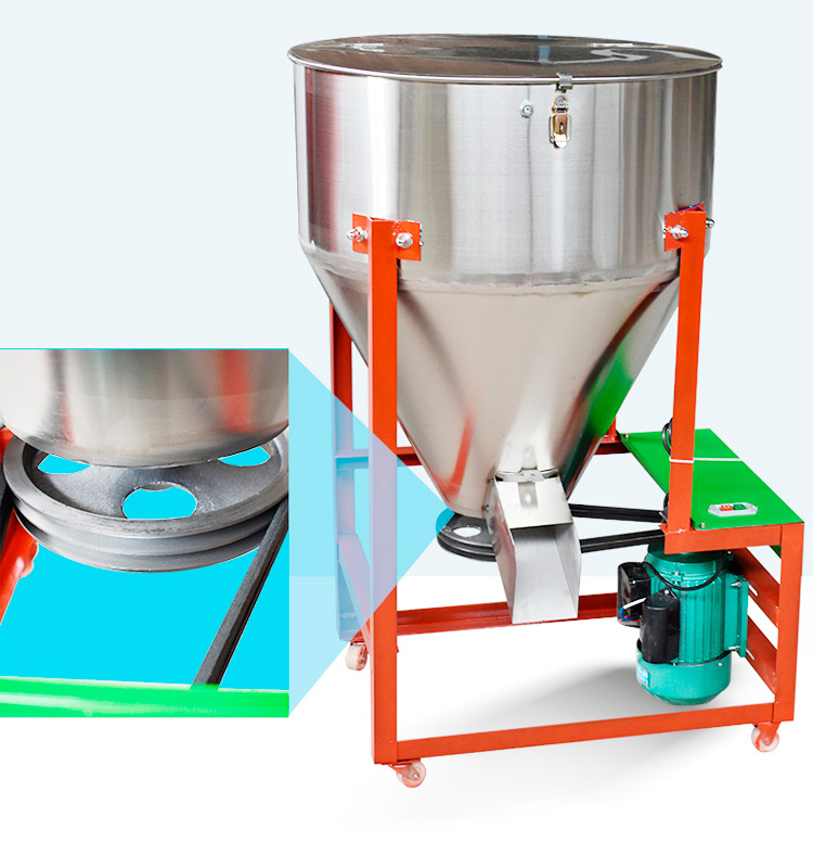 饲料搅拌机水产养殖鱼虾颗粒饲料拌料机不锈钢种子拌药包衣混料机普钢