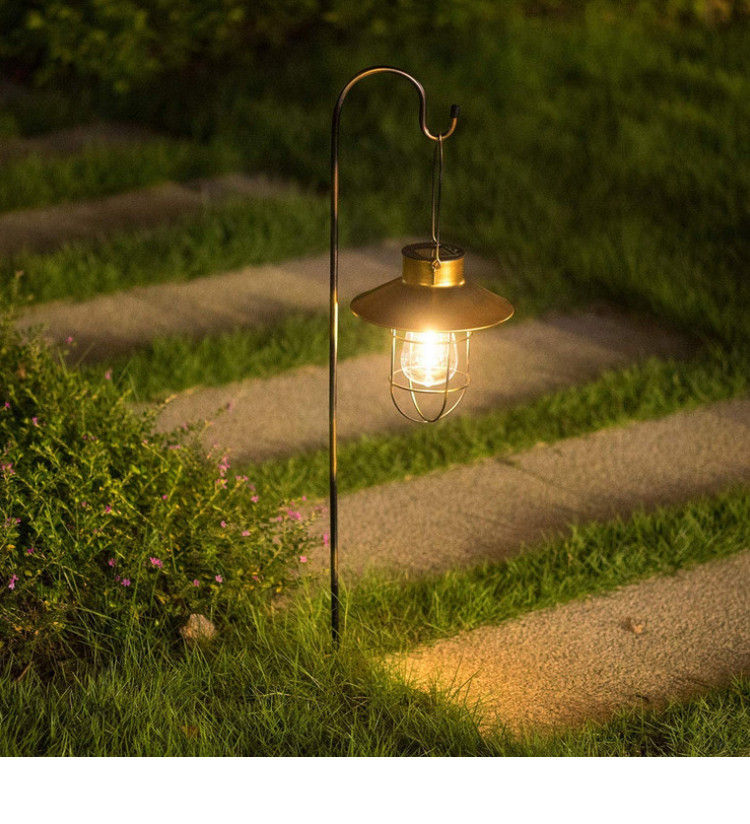 户外庭院灯室外水景观阳台花园布置露台装饰太阳能复古马灯1个装