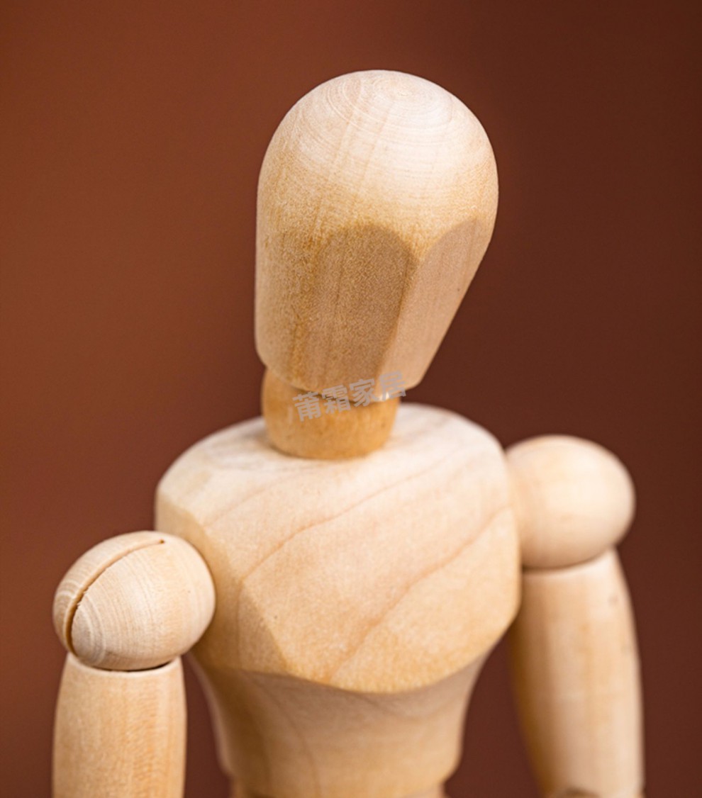 小米(mi)生态家居同款漫画12寸木人模型寸木头人30素描木偶人10寸小木