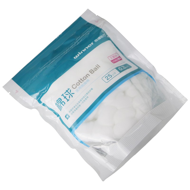 稳健棉球医用脱脂棉03g个25g袋伤口清理1袋