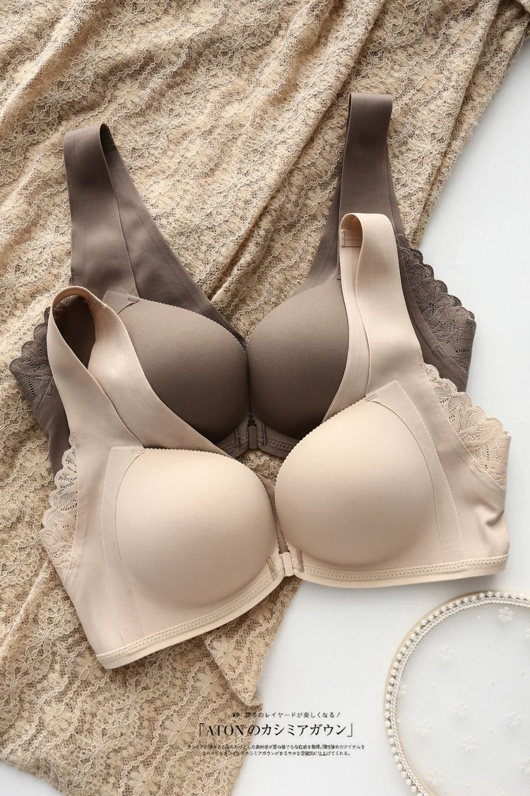 前开口文胸聚拢棉前扣内衣女小胸聚拢收副乳防下垂调