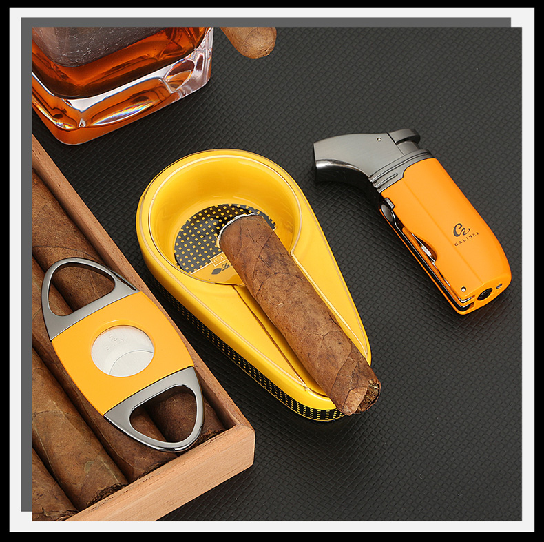 hannicook汉尼库克同款雪茄剪三件装配件雪茄烟打火机三件套雪茄钳开