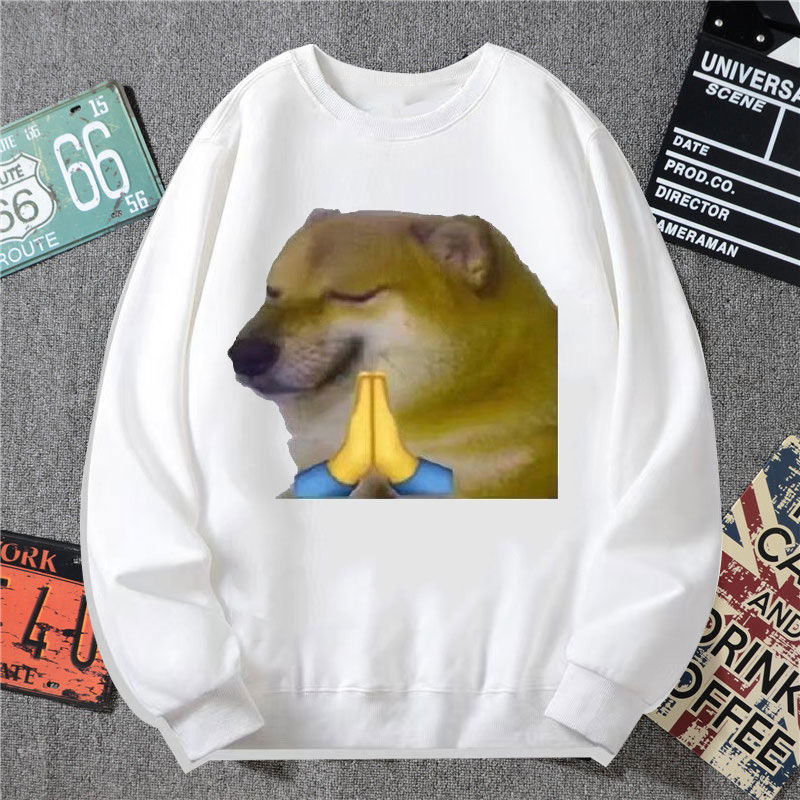 卡汐沐 柴犬cheems狗子卫衣女加绒外套女恶搞表情包