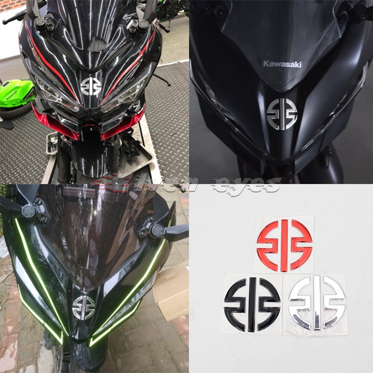 川崎z900贴花h2r h2 ninja400 ninja650火神立体3d贴车标 红色一个