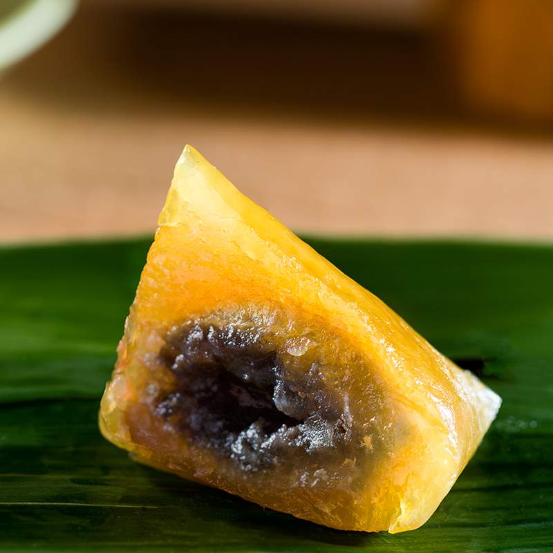 肇庆特产水晶西米粽4只装芝麻紫薯香芋红豆沙水晶粽子早餐甜粽子红豆