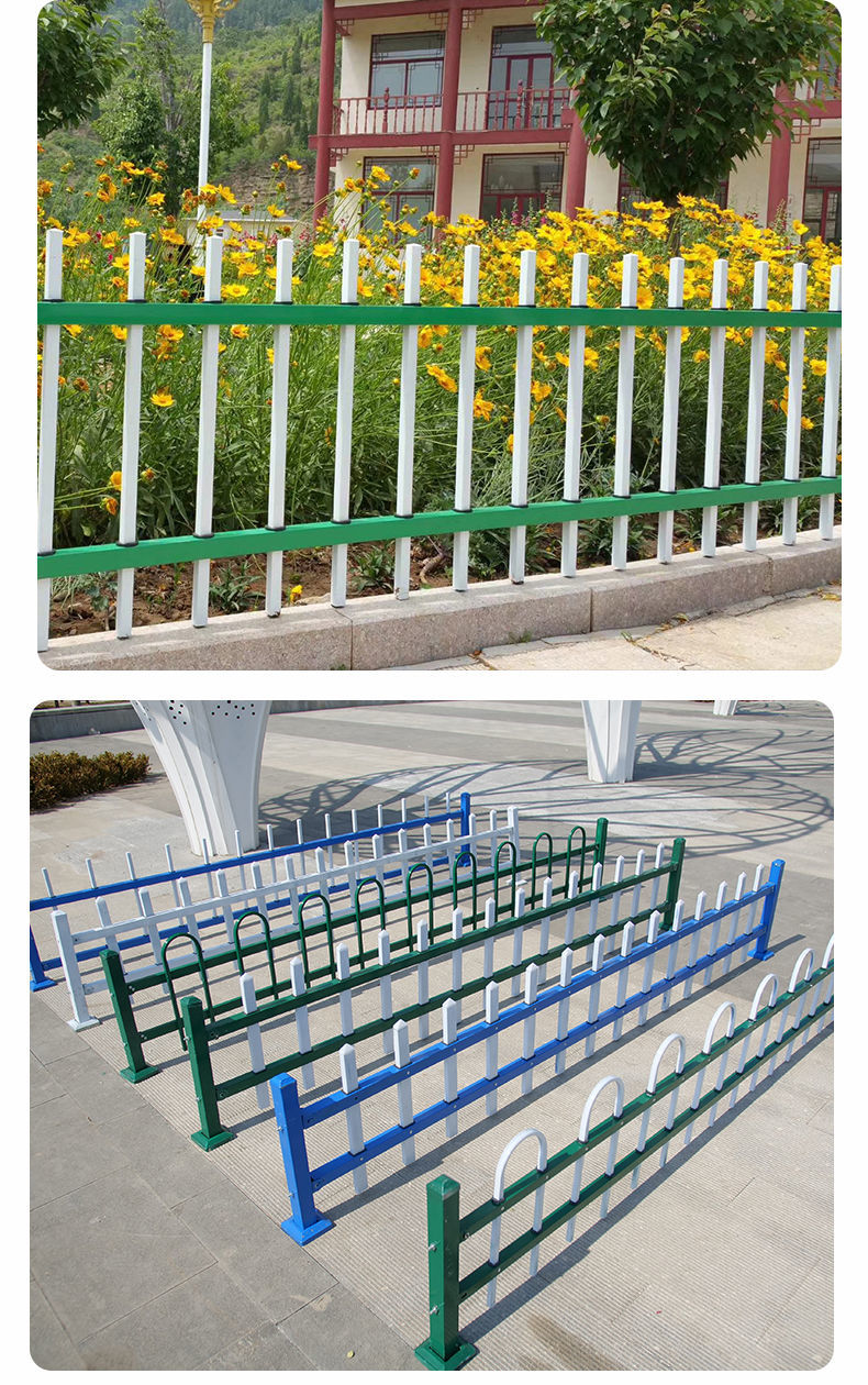 定制锌钢草坪护栏户外市政绿化带围栏铁艺花园花坛栅栏篱笆铁栏杆汐岩