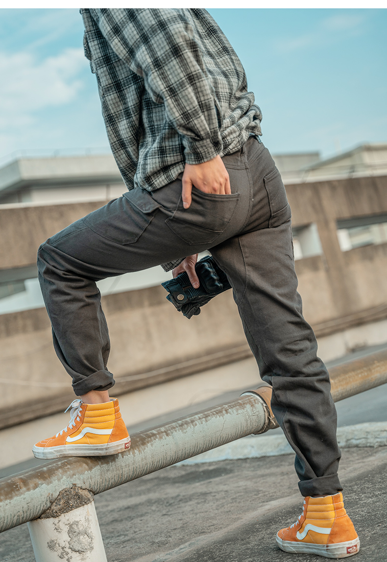 外星蜗牛骑行裤自由行者摩托车赛车男士四季防摔工装裤机车女绿色m