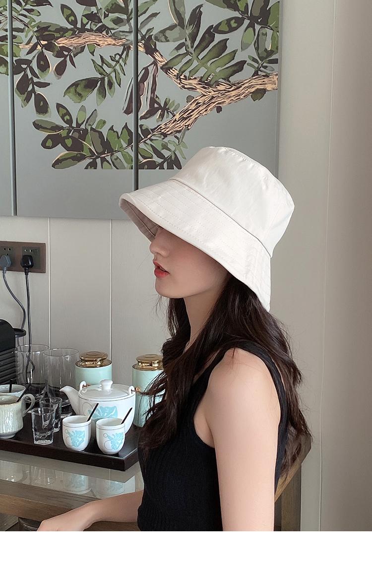 璞韵puyun渔夫帽女韩版潮百搭遮阳帽夏季薄款遮脸防晒帽早春秋天太阳